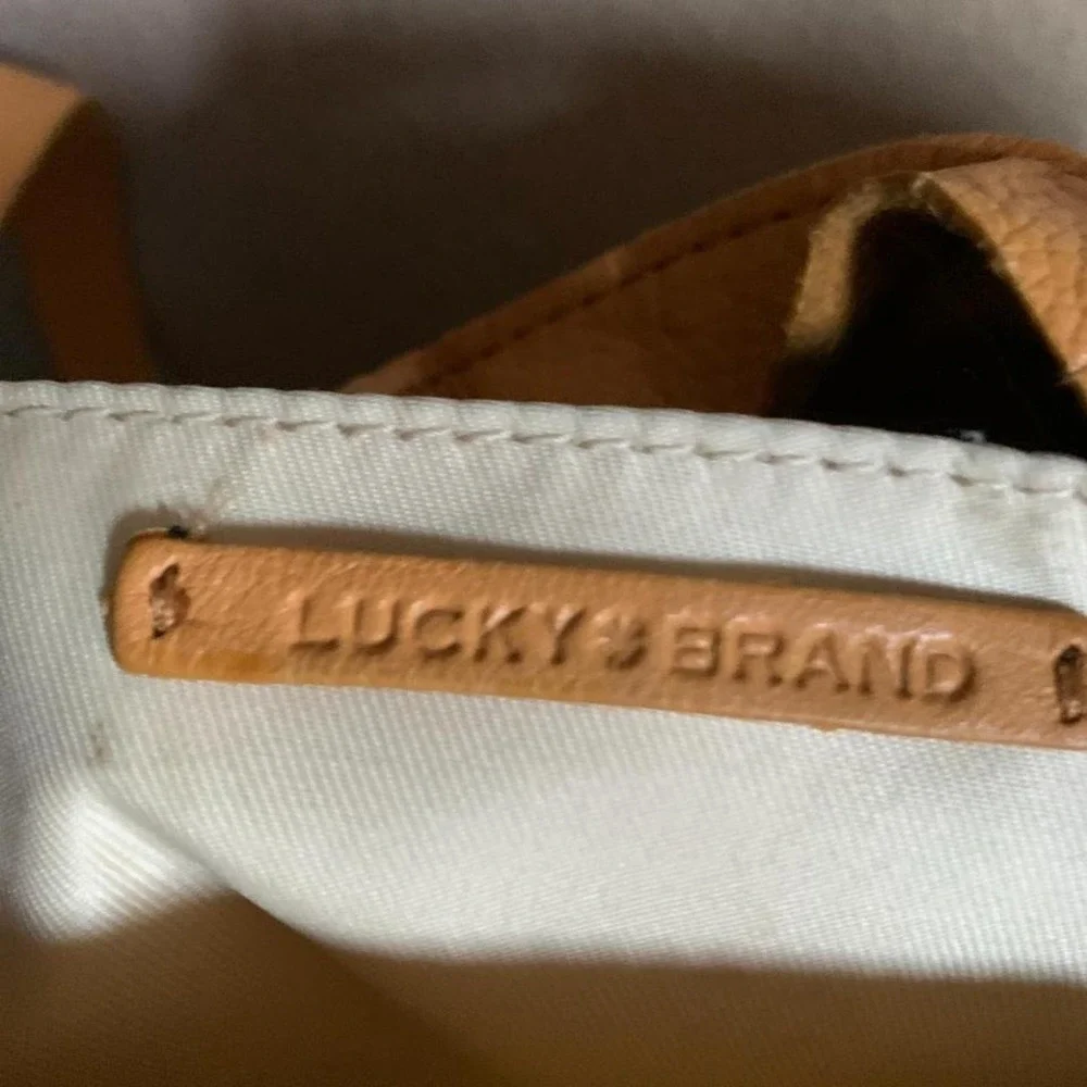 Leather Yellow/Gold Handbag by Lucky Brand with plenty of room for accessories.‎ - Picture 4 of 4